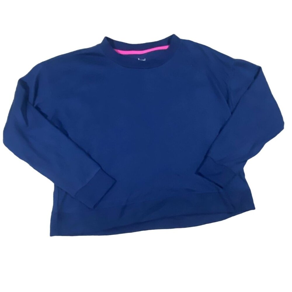 Jenni intimates Womens Soft, Long Sleeve Pajama Shirt-Navy Blue-Small-NWT